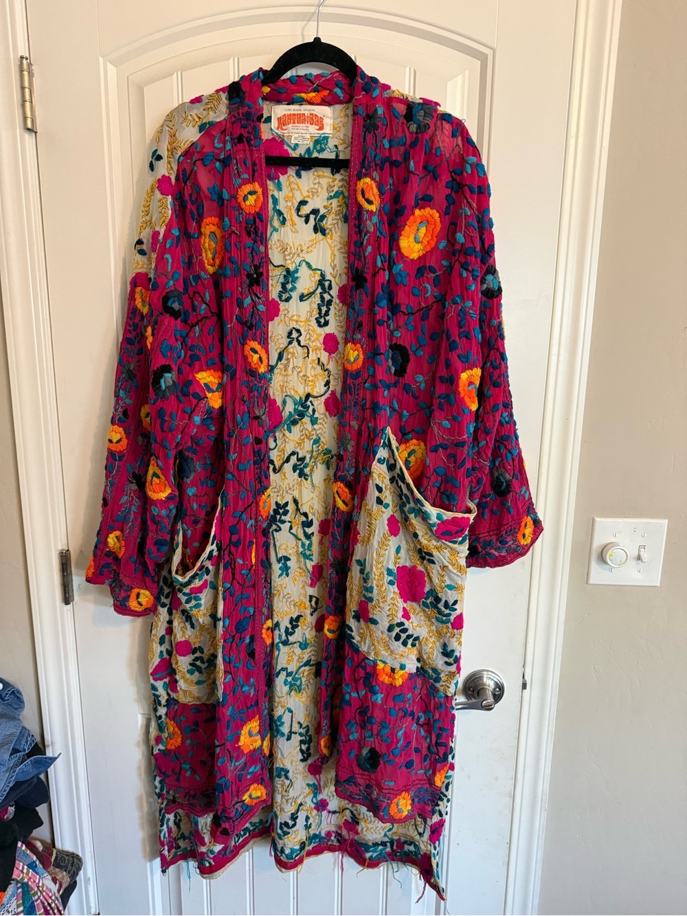 Kantha bae phulkari embroidered kimono
